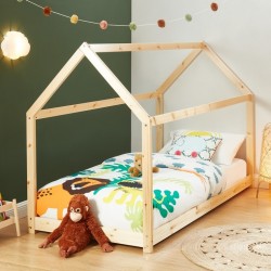 Need Sleep lit cabane enfant 70x140 cm avec barriere symétrique en
