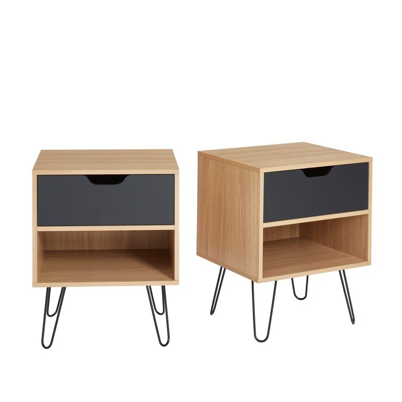 Lot de 2 tables de chevet DUO