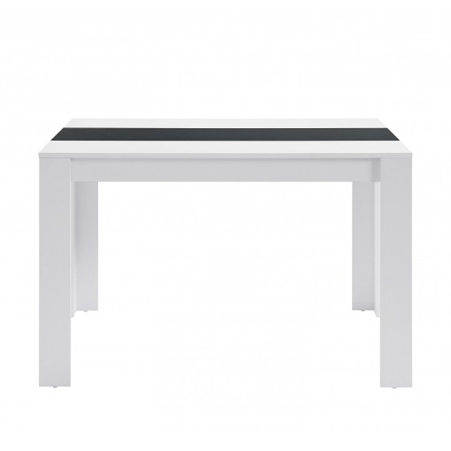 Table Séjour DAMIA Blanc et NoirL120cm