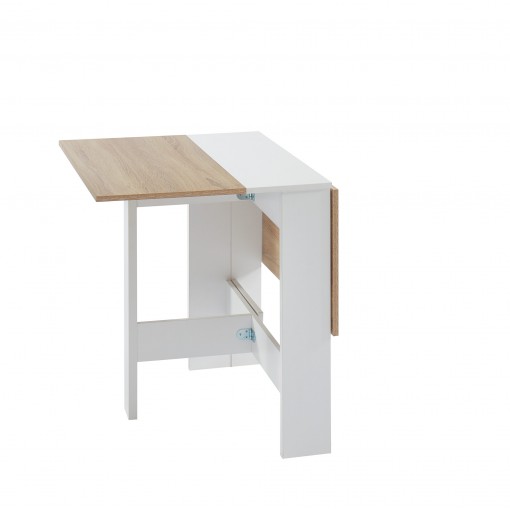 Table Pliante JUNOBlanc et Décor Chêne L104cm