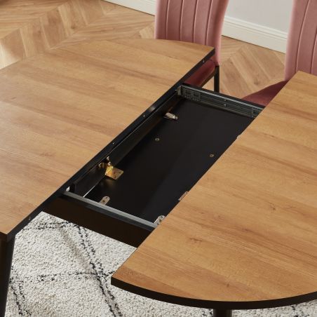 Table Extensible CAVALLO Bois et Noir L120-150cm