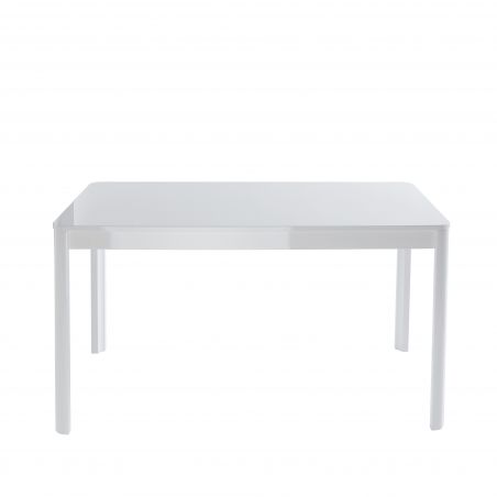 Table de Séjour DAVIA Laqué Blanc Brillant L140cm