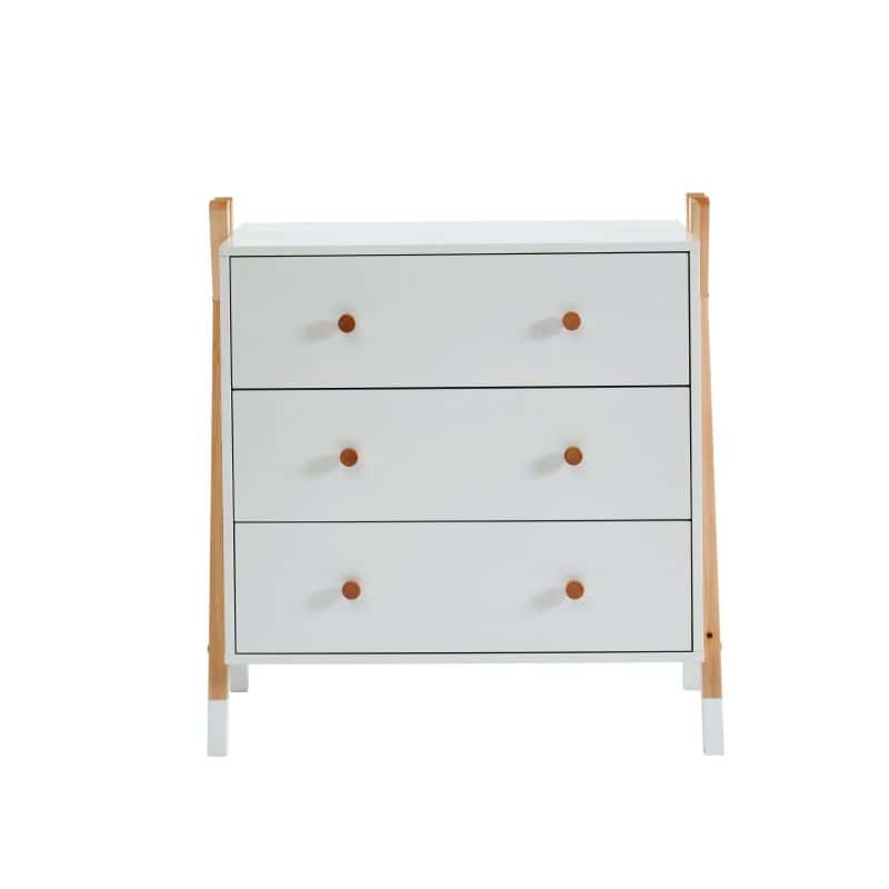 Commode TIPI blanc 3 tiroirs