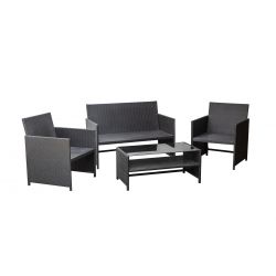 HILPEANR sofa set noir 4pcs