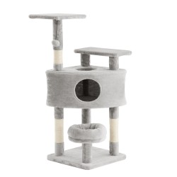 Arbre A Chat Teddygr Coloris Gris 44 5 X 44 5 X 110 Cm Arbre A Chat Teddygr Coloris Gris 44 5 X 44 5 X 110 Cm