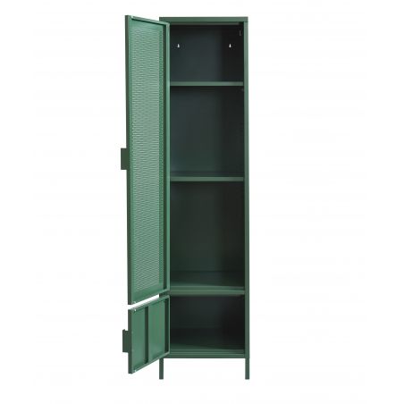 Vestiaire PANTONE Vert Olive en métal 2 portes et 2 étagères L45cm