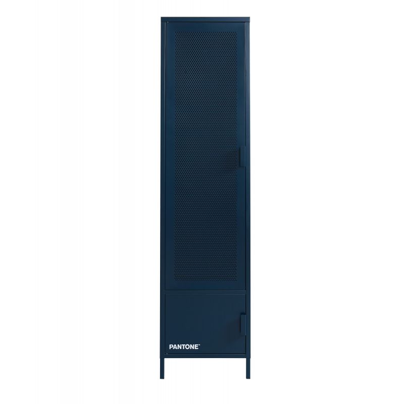 Vestiaire PANTONE Bleu nuit en métal 2 portes et 2 étagères L45cm