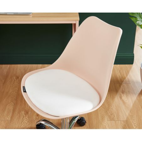 Chaise de bureau PANTONE À roulettes - Rose L49cm