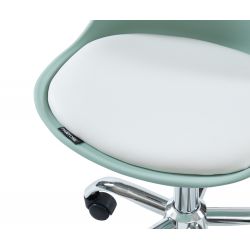 Chaise de bureau PANTONE À roulettes - Vert menthe L49cm