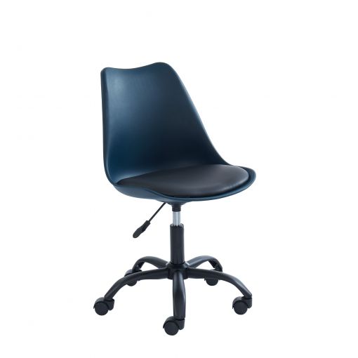 Chaise de bureau PANTONE À roulettes - Bleu nuit L49cm