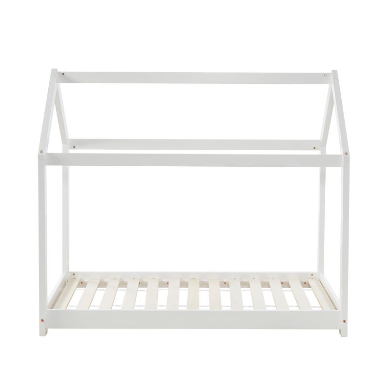 Lit enfant cabane TINY Bois Massif de pin Blanc 70x140cm