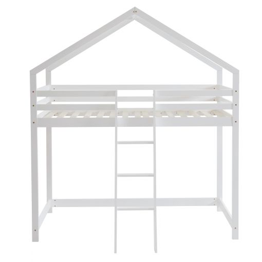 Lit mezzanine TINYbois massif de pin blancmatelas 90x190