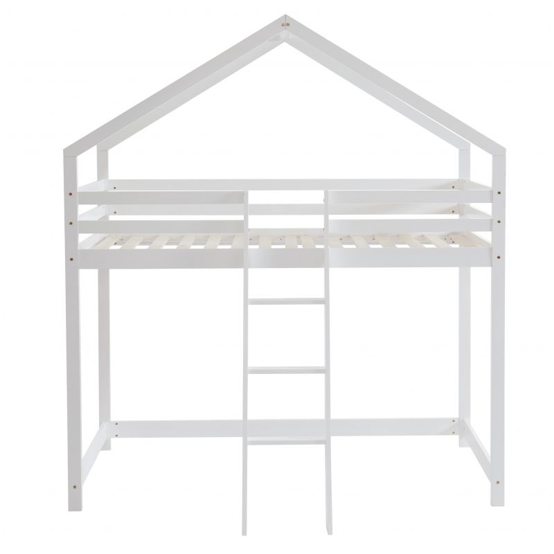 Lit mezzanine TINYbois massif de pin blancmatelas 90x190