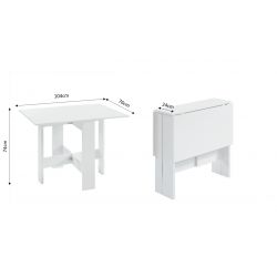 Table pliable JUNOcoloris blanc4 personnes