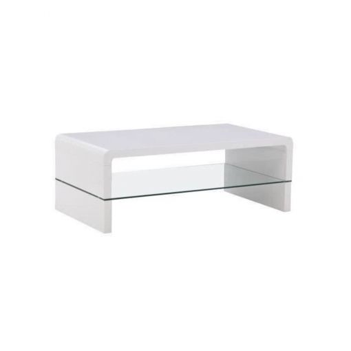 Table basse PRIMISlaqué blanc brillant L105cm