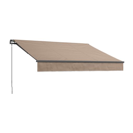 Store banne 2.5 x 2 m coloris taupe structure anthracite
