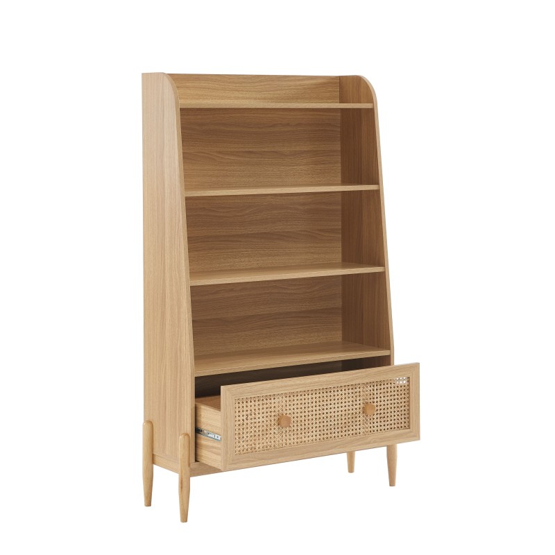 Bibliothèque 5 Étagères GARDENIA – Bois Blanc, Largeur 40 Cm, Hauteur Variable, Montage à Faire - 9