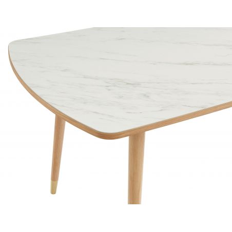 Table à manger LEON céramique effet marbre 180cm