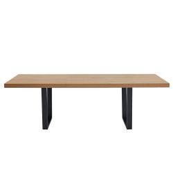 Table extensible FELIXeffet chêne et métal noir180 à 240cm
