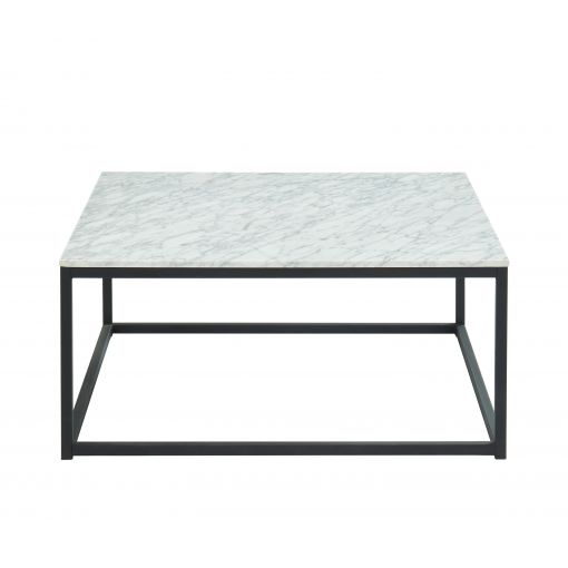 Table basse TELMA marbre blanc naturel 80cm