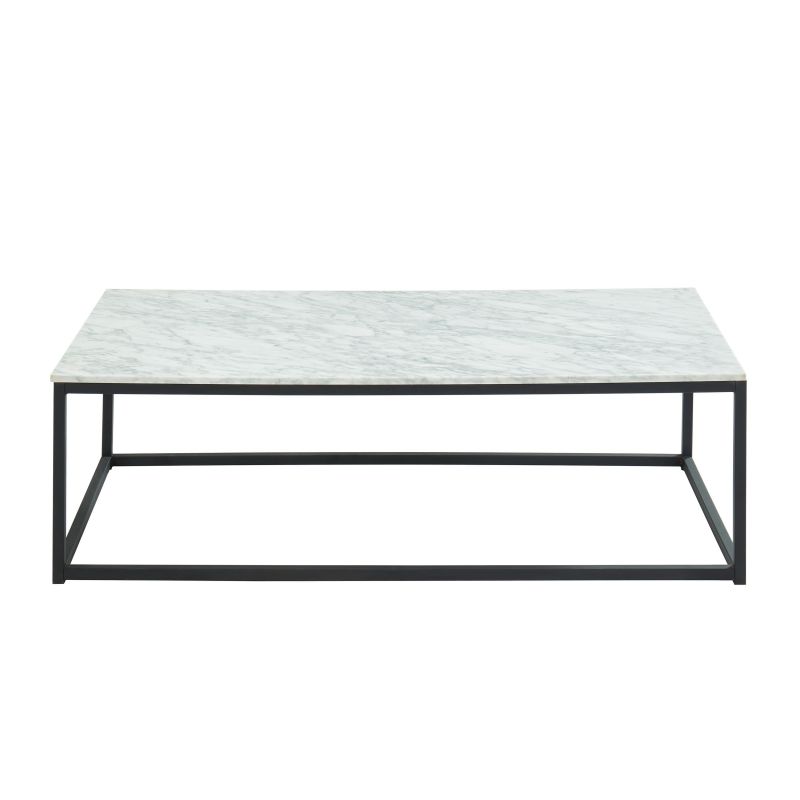Table basse TELMA marbre blanc naturel 120cm