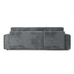 Canapé d'angle MIRA convertible et réversible velours côtelé gris