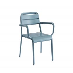 Lot de 2 chaises PANTONE en aluminium bleu givré