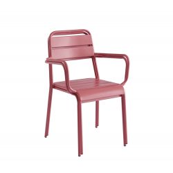 Lot de 2 chaises PANTONE en aluminium rouge indien