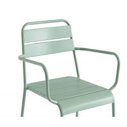 Lot de 2 chaises PANTONE en aluminium vert menthe