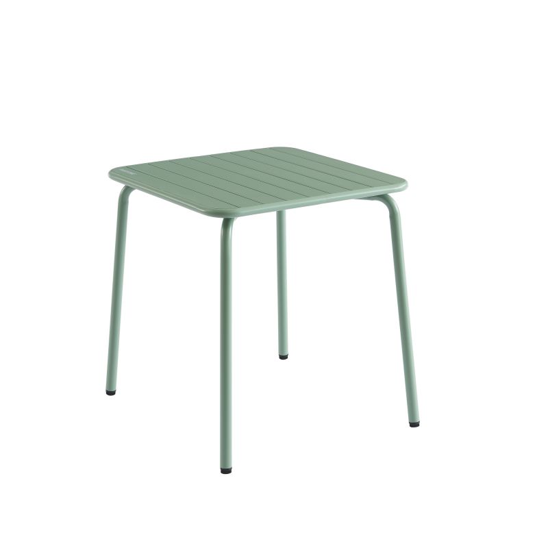 Table de jardin PANTONE en acier vert menthe 70x70 cm