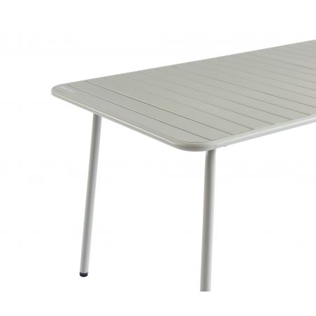 Table de jardin PANTONE en acier gris glacier 160x190 cm