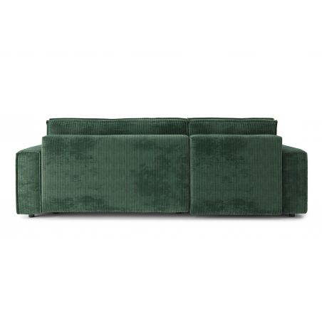 Canapé d'angle MIRA convertible et réversible velours côtelé vert