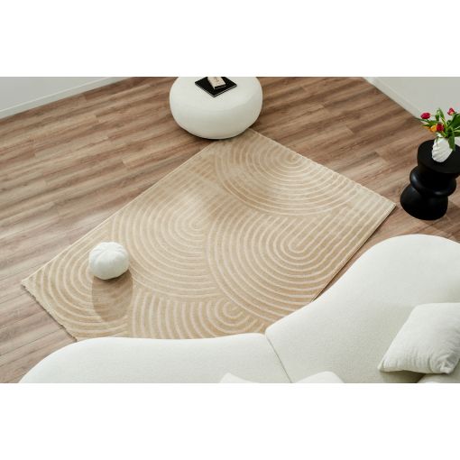 Tapis OLGA beige motif arc en ciel 200x290 cm