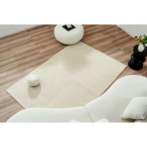 Tapis OLGA crème motif géométrique 160x230 cm