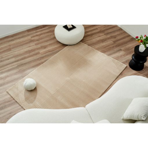 Tapis OLGA beige motif géométrique 200x290 cm