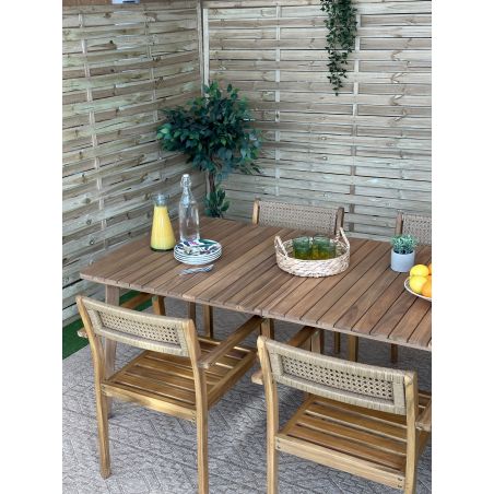 Table de jardin SALMA extensible en bois d'acacia 180|230 cm