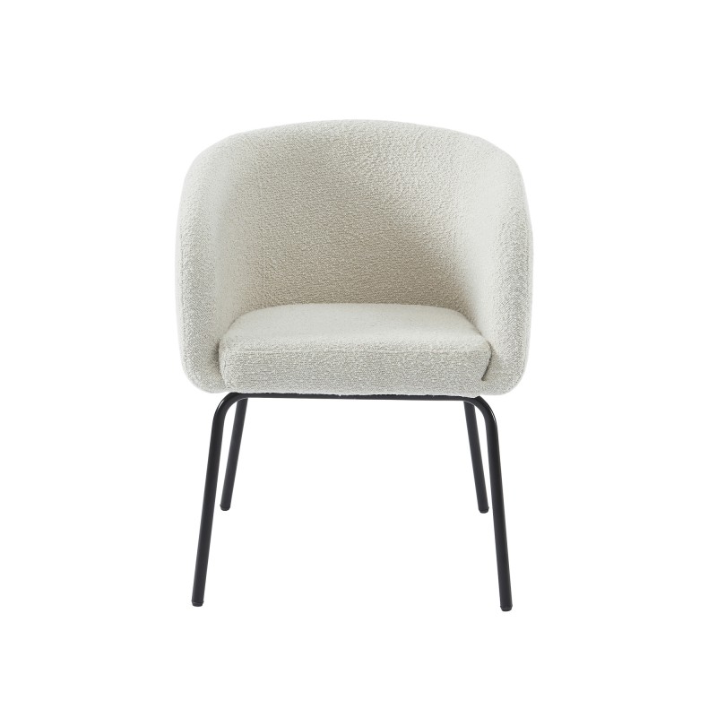 BAÏTA Fauteuil BONIFACIO en Tissu Bleu