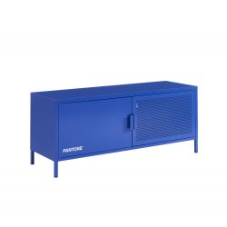 Meuble tv PANTONE métal bleu électrique 120cm