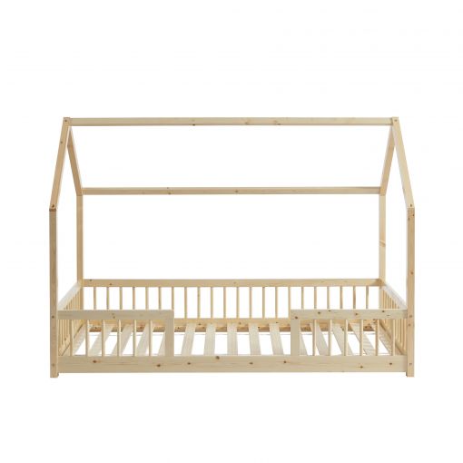 Lit enfant lou 70x140 avec balustrade et matelas inclus - lune et étoiles -  140 cm x 70 cm 140 cm x 70 cm - Conforama