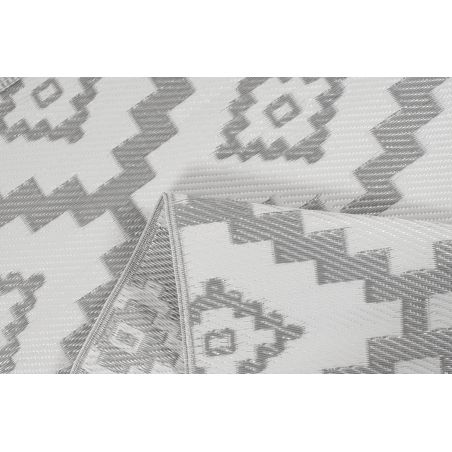 Tapis LAVEZZI gris motif ethnique 120x160cm