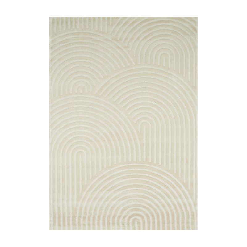 Tapis OLGA crème motif arc en ciel 80x150 cm