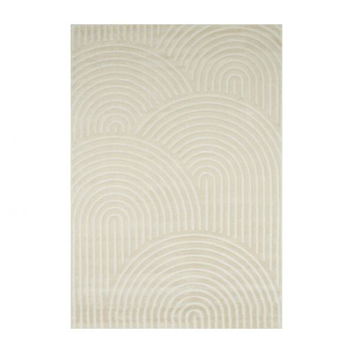 Tapis OLGA crème motif arc en ciel 200x290 cm