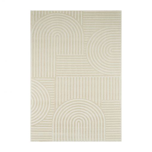 Tapis OLGA crème motif en relief 200x290 cm