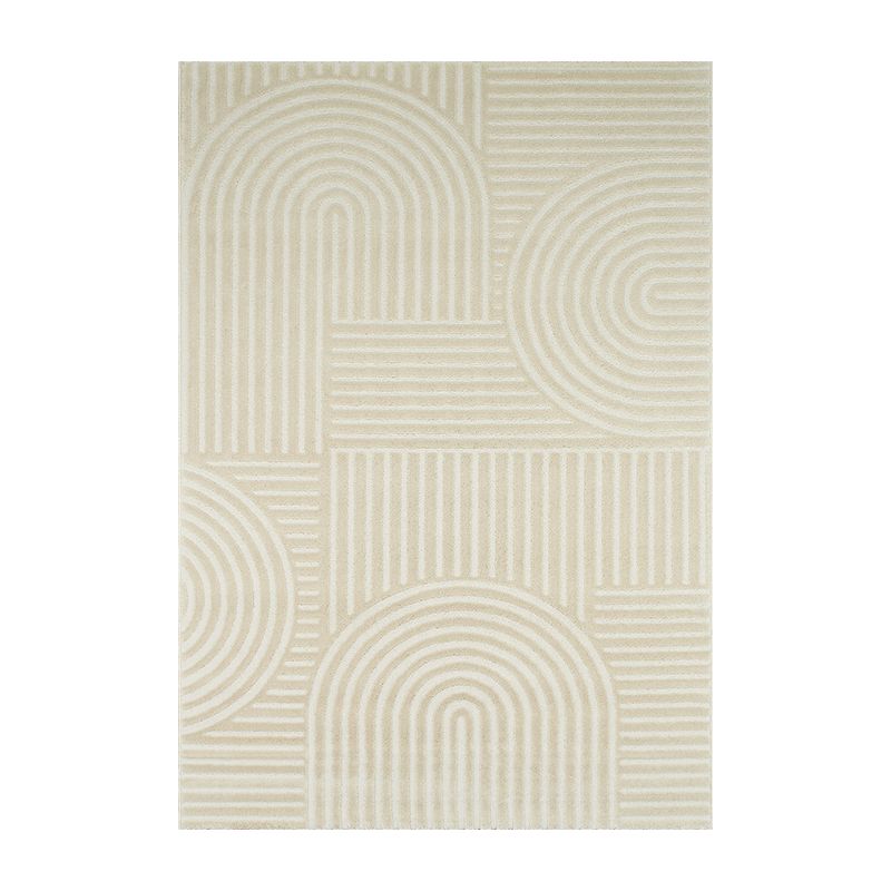 Tapis OLGA crème motif en relief 200x290 cm