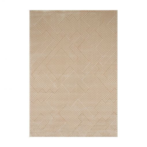 Tapis OLGA beige motif linéaire 80x300 cm