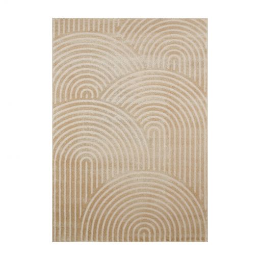 Tapis OLGA beige motif arc en ciel 80x150 cm