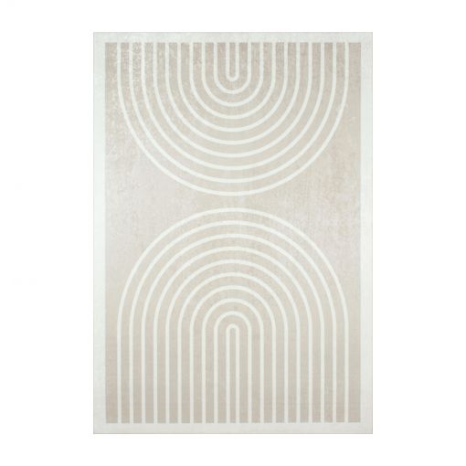 Tapis ALVA beige motif arc en ciel 160x230 cm