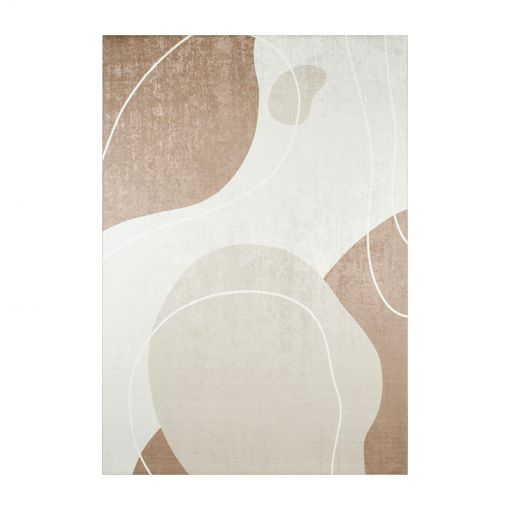 Tapis ALVA beige motif abstrait 80x150 cm