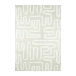 Tapis ALVA beige motif géométrique 80x150 cm