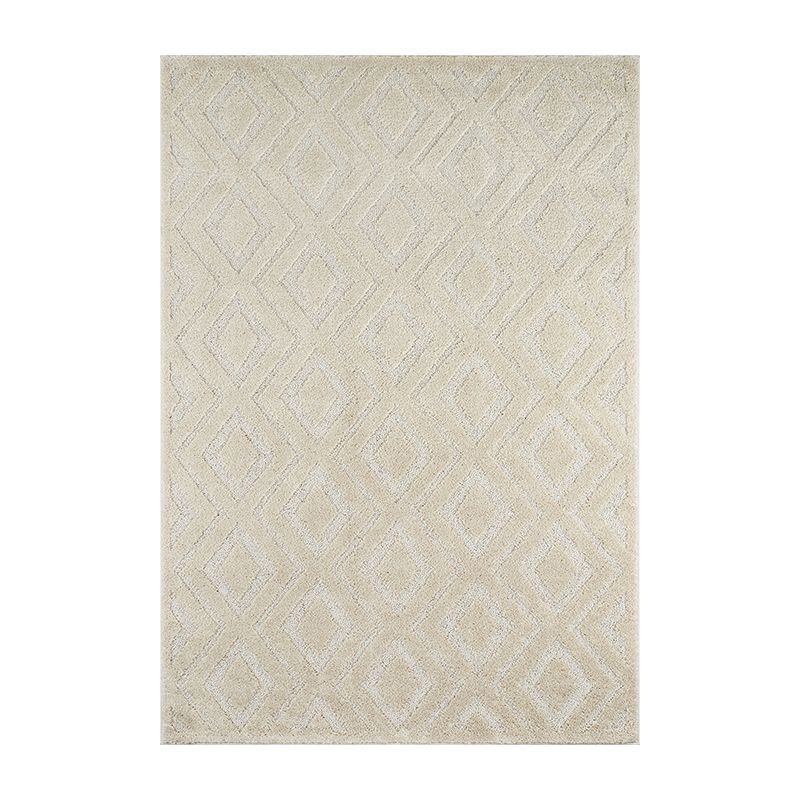 Tapis ELLA crème motif losange 120x170 cm